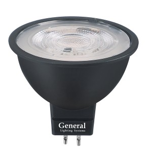 Лампа Светодиодная General  GLDEN-MR16DIF10-230-GU5.3-4500 1/10/100 Черная Dif 30