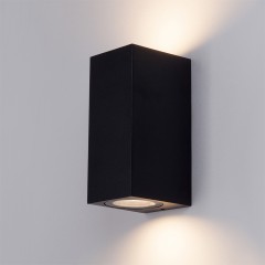 Светильник фасадный  GWL-2MR16-GU10-S-IP65 BLACK RSP