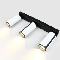 Спот на основании GWL-3GU10-M-IP20 Тройной Белый + Черный  Монохром