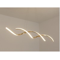 Светильник подвесной ElegantLight DZN-11316 ЗОЛОТО D1100/H150+1200/2/LED/30W/4500K