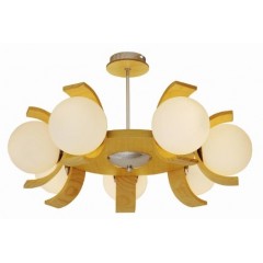 Светильник SFS 85391/7B WOOD+CH D650/H280/7/Е27/60W (1)