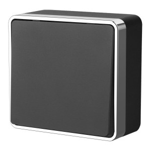 WERKEL WL15-01-03/ Выключатель одноклавишный проходной Gallant (черный/хром) a041690 W5012035