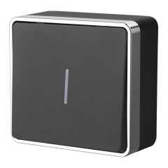 WERKEL WL15-01-04/ Выключатель одноклавишный с подсветкой Gallant (черный/хром) a041691 W5010135