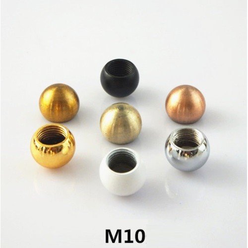 ! Гайка декоративная М10 (мат хром) шар для люстры D15мм, SPFR23878
