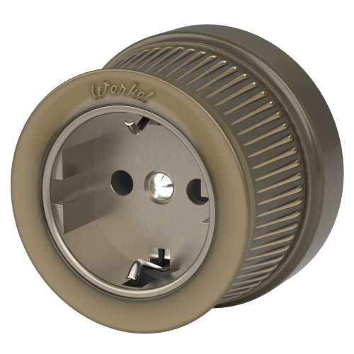 WERKEL WL19-10-01/ Розетка с заземлением (Бронзовый) Ретро a044918 W5771012