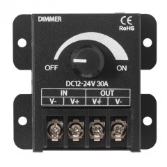 Диммер ELF Т4 с управлением на корпусе, 12/24В, 30А