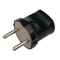 Вилка б/з чёрная 6А 250В GNRL470509