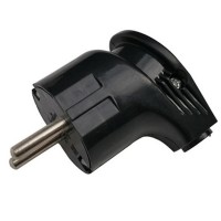 Вилка разборная GRV-P-16-С-G-B-IP20 угловая, с/з, черная