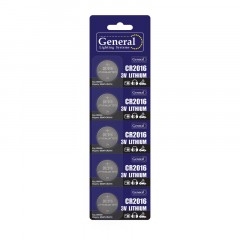 GBAT-CR2016 кнопочная литиевая  5pcs/card  (5/100/5000)