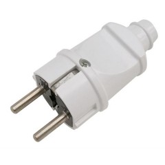 Вилка разборная GRV-P-16-R-G-W-IP20 круглая, с/з, белая