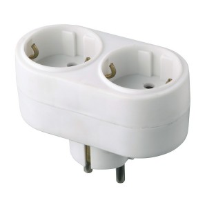 Сетевой разветвитель GTS-F-2-16-G, 16А, 2 места, плоский, с/з, 1/50 GNRL RSP