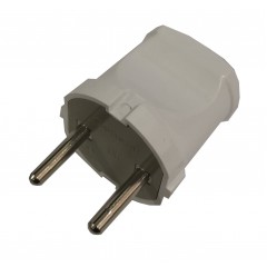 Вилка б/з белая 6А 250В GNRL470508 RSP