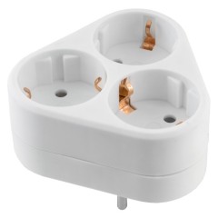 Сетевой разветвитель GTS-R-3-16-G, 16А, 3 места, круглый, с заземлением