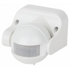 Датчик движения ЭРА MD 03 для дома инфракрасный белый 1200 Вт угол 180 градусов 12 м.