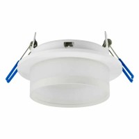 Ecola GX53 H4 SP5372 светильник встраив. Спот с полосой Белый матовый с матовым рассеивателем 110х65