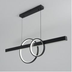 Светильник подвесной ElegantLight (H2020-2BK) DZN-5024 ЧЕРНЫЙ D900/H300/3/LED/50W/4500K STERLING 23-12 (1)