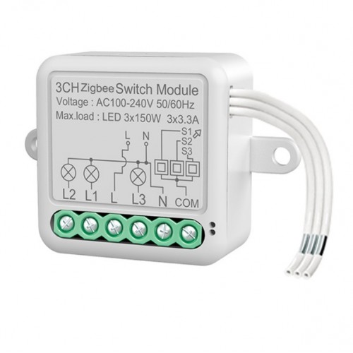 Реле 3-х канальное 3CH WI-FI SWITCH MODULE УМНЫЙ-ДОМ max3*150W max3*3.3A IP20 SPF10518