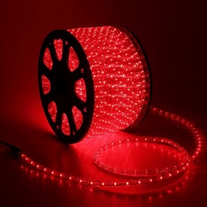 Дюралайт LED шнур 13 мм, круглый, 100 м, чейзинг, 3W-LED/м-36-220V. в компл. набор д/подкл. Красный