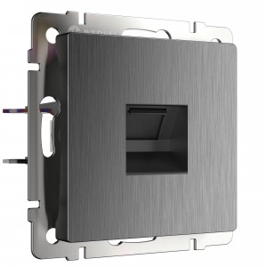 WERKEL WL04-RJ-45/ Розетка Ethernet RJ-45 (графит рифленый) a046601 W1181004