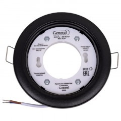 Светильник встраиваемый General GCL-GX53-H38-MA-BLACK ЧЕРНЫЙ МАТОВЫЙ ТЕРМОСТОЙКИЙ