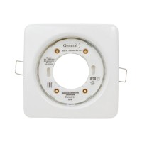 Светильник встраиваемый General GCL-GX53-H38 Бинар Квадратный Белый