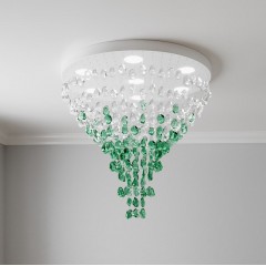 Светильник-инсталляция DZN-5050 БЕЛЫЙ + ЗЕЛЕНЫЙ/ПРОЗРАЧНЫЙ