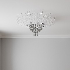 Светильник-инсталляция DZN-5054 ХРОМ/ПРОЗРАЧНЫЙ