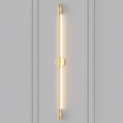 Настенный светильник Leto W01 (Латунь, 100х6.5 cm, латунь, канат, LED) RSP