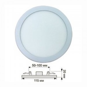 Ecola LED downlight встраив.1022 Круглый даунлайт с креплением под любое отверстие (50-100mm)  8W 220V 2800K 115x20