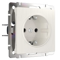 WERKEL WL13-SKGS-01-IP44 / Розетка с заземлением и шторками (перламут. риф.) a040883 W1171113
