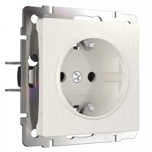 WERKEL WL13-SKGS-01-IP44 / Розетка с заземлением и шторками (перламут. риф.) a040883 W1171113