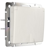 WERKEL WL13-SKGSC-01-IP44/Розетка влагозащ.с зазем.с защит.крышкой и шторками(перламут.риф.) a040892 W1171213