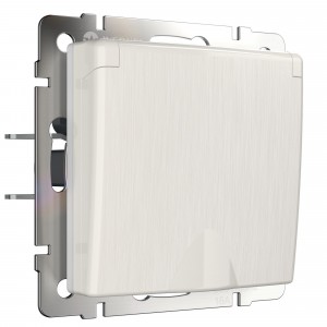 WERKEL WL13-SKGSC-01-IP44/Розетка влагозащ.с зазем.с защит.крышкой и шторками(перламут.риф.) a040892 W1171213