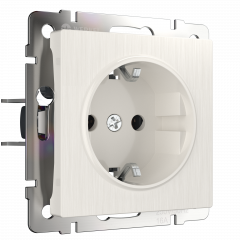 WERKEL WL13-SKGS-01-IP44 / Розетка с заземлением и шторками (перламут. риф.) a040883 W1171113