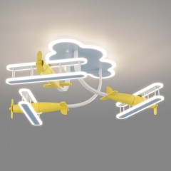 Светильник DZN-14042 СИНИЙ/ЖЁЛТЫЙ + ДЕРЕВО