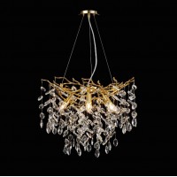 Светильник DZN-14072 ЗОЛОТО/ПРОЗРАЧНЫЙ D600/H240+1200/9/G9/40W FAINA2 24-12