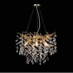 Светильник DZN-14072 ЗОЛОТО/ПРОЗРАЧНЫЙ D600/H240+1200/9/G9/40W FAINA2 24-12