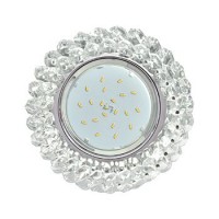 Ecola GX53 H4 Glass Круглый с хрусталиками Прозрачный /Хром 56x120 (к+)