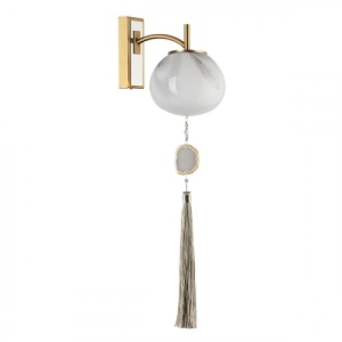 5432/1W MODERN золотой(под латунь)/стекло/кисточка/агат Бра E14 1*40W FIOLENT