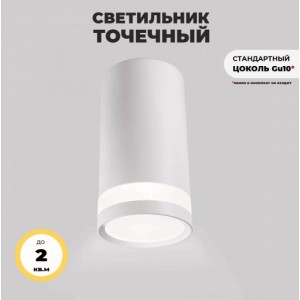 Cветильник накладной RG-TD0701 W БЕЛЫЙ D60/H100/1/GU10/50W (аналог 4323)