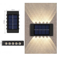 Светильник настенный YD-2308 D100*55/H23/10/LED/3000K IP65 на солнечной батарее с датчиком движения RSP 24-11