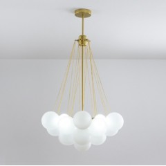Светильник DZN2-2-52 GOLD/ЗОЛОТО D400/H750/3/E27/60W (19 декор плафонов) GRAPE