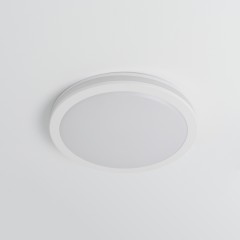Светильник RG-UP2401 БЕЛЫЙ D170/H15/1+1/LED/24W/4000K с доп. торцевой подсветкой и с регулируемым монтажным диаметром IP40 (1/40)