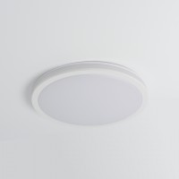 Светильник RG-UP3601 БЕЛЫЙ D225/H15/1+1/LED/36W/4000K с доп. торцевой подсветкой и с регулируемым монтажным диаметром IP40 (1/40)