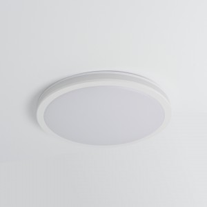 Светильник RG-UP3601 БЕЛЫЙ D225/H15/1+1/LED/36W/4000K с доп. торцевой подсветкой и с регулируемым монтажным диаметром IP40 (1/40)