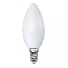 LED-C37-7W/NW/E14/FR/NR Лампа светодиодная. Форма "свеча", матовая.Серия Norma. Белый свет (4000)