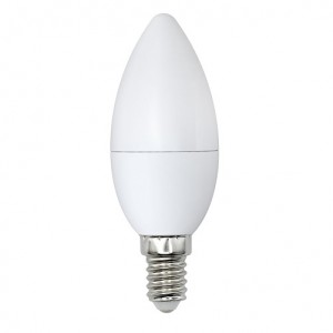LED-C37-7W/NW/E14/FR/NR Лампа светодиодная. Форма "свеча", матовая.Серия Norma. Белый свет (4000)