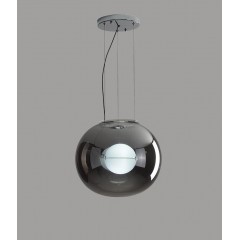 Светильник подвесной ElegantLight DZN-11313 ХРОМ/ТОНИРОВАННЫЙ D400/H350+1500/1/LED/10W/4500K Big One by Brokis