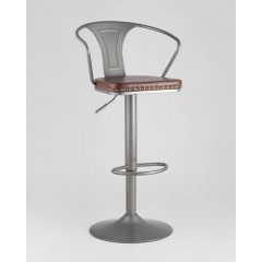 Стул барный TOLIX ARMS SOFT серебристый