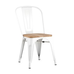 Стул TOLIX WOOD белый глянцевый